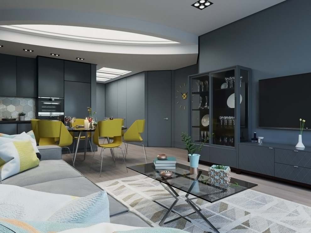 Москва. ЖК "Утёсов". Современный стиль. Квартира 80 м2.