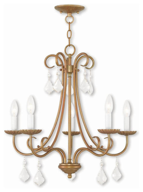 5 Light Antique Gold Leaf Chandelier Traditional Chandeliers By Designer Lighting And Fan - Antique Gold Leaf Crystal Chandelier 5 Light Antique Gold Leaf Chandelier Traditional Chandeliers By Designer Lighting And Fan - Antique Gold Leaf Crystal Chandelier