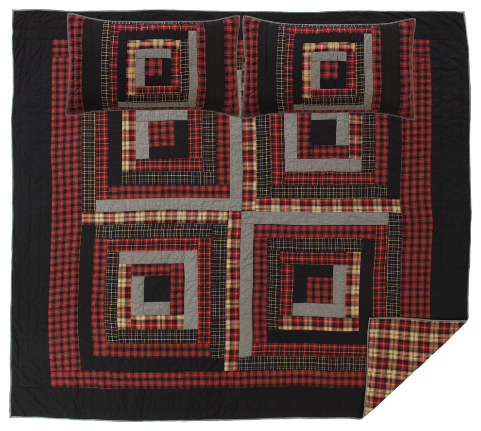 VHC Brand Cumberland King Quilt Set 51714 Rustic Quilts And Quilt Sets by GwG Outlet Houzz