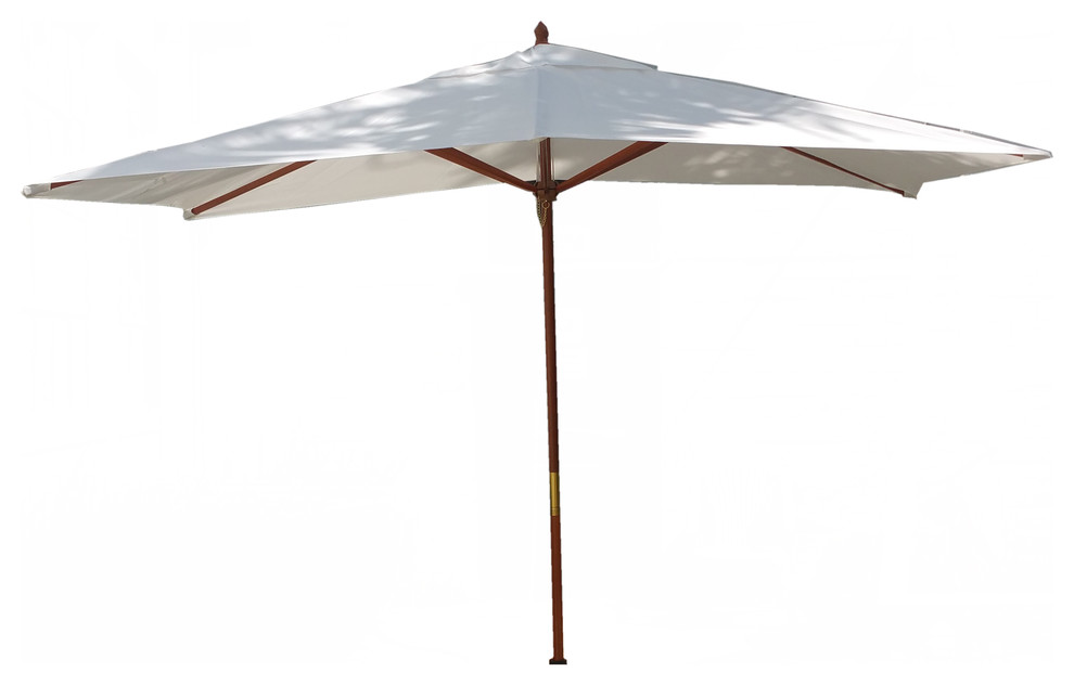 10 Rectangle Umbrella Wooden Pole Canvas Antique Beige Sunbrella Cushion Contemporary Outdoor Umbrellas By Teak Deals