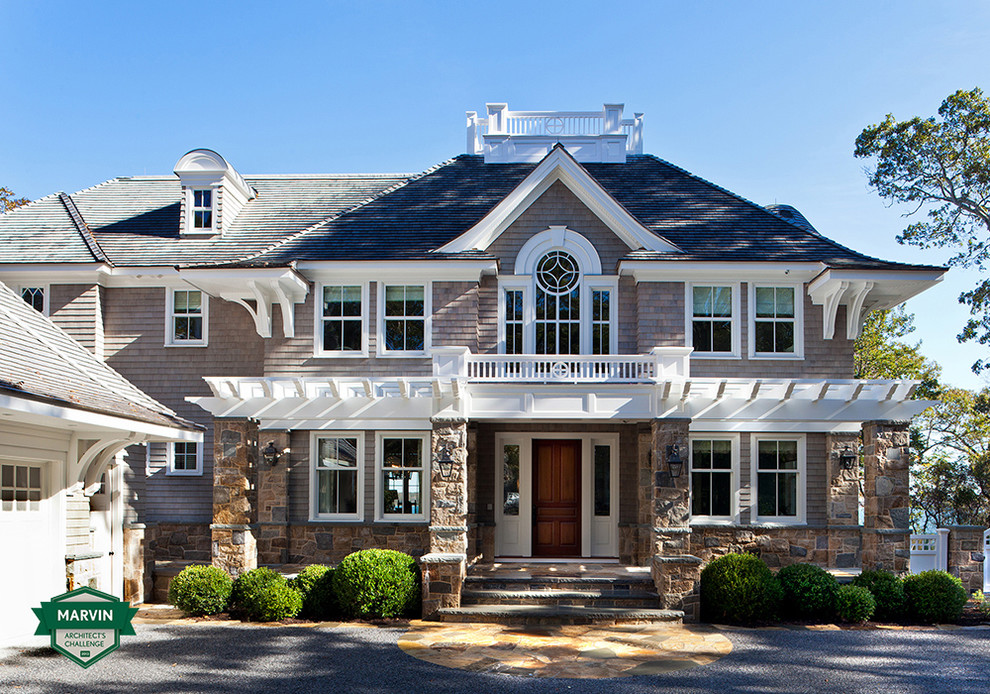 Vintage Style in New Construction Traditional Exterior