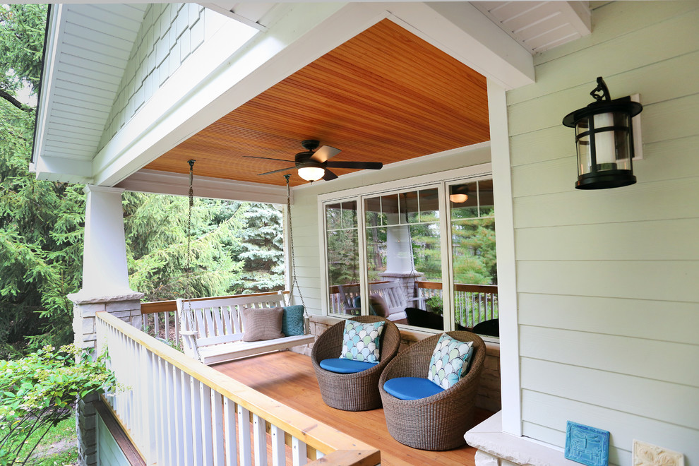 Arts & Crafts Transformation Craftsman Porch Chicago by