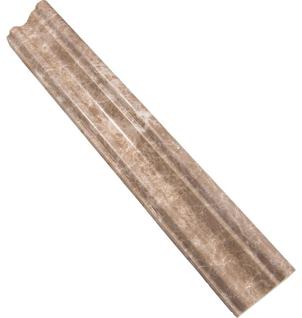 Cedar Emperador Molding Polished Chair Rail Traditional Molding And