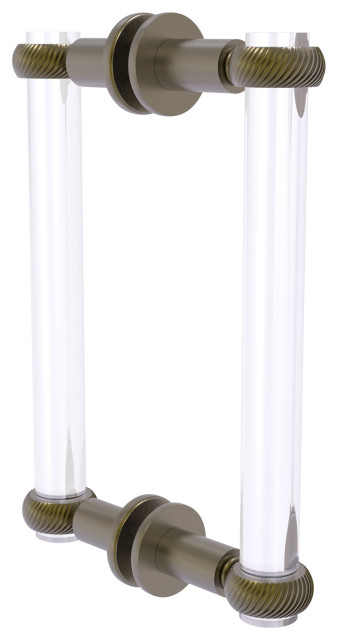 Clear Plastic Z-Shaped Shower Door Pull Handle By C.R. Laurence - Suction Mount