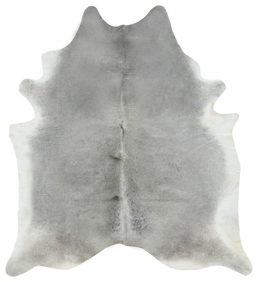 Gray Solid Cowhide Rug, L Southwestern Novelty Rugs by Cowhide