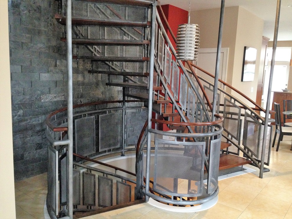 This is an example of an eclectic staircase.