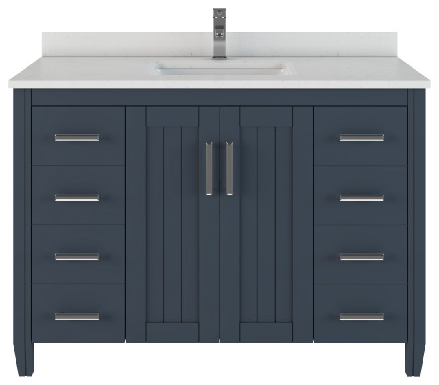 bathroom vanity with integrated power bar