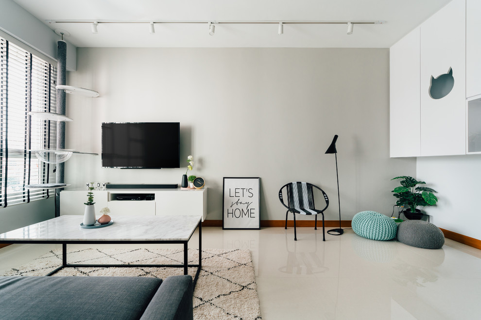 Photo of a scandinavian living room in Singapore.
