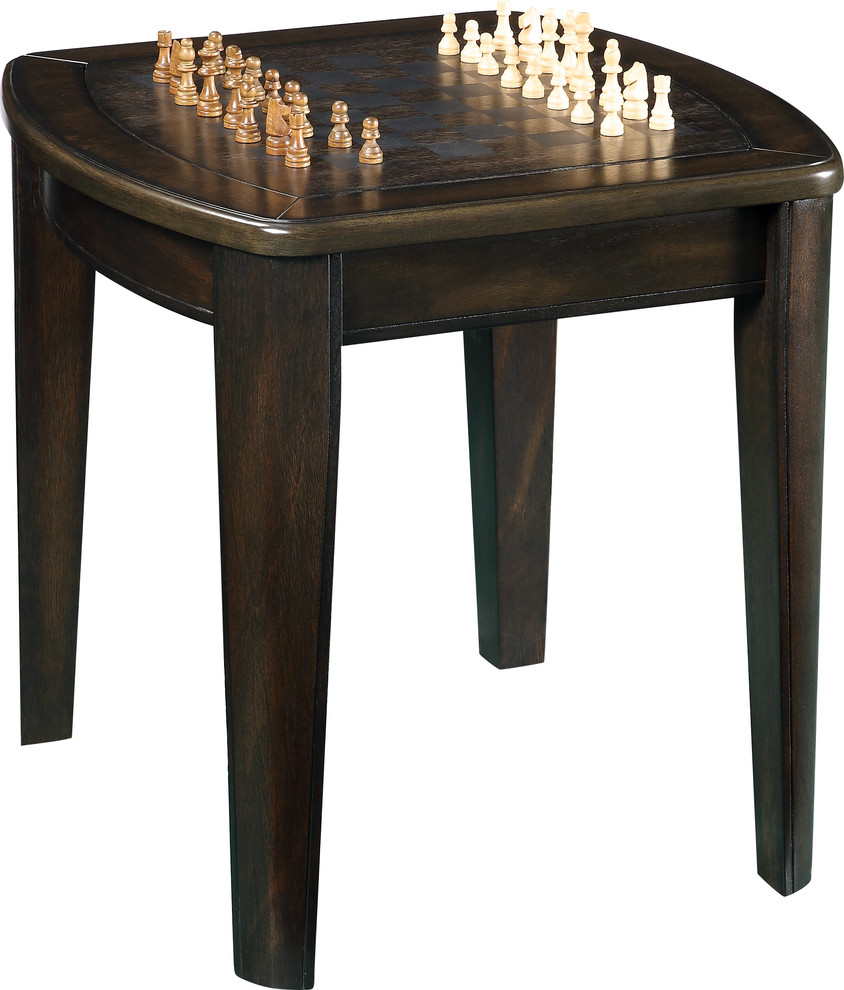 Diletta Game End Table Transitional Game Tables by HedgeApple Houzz