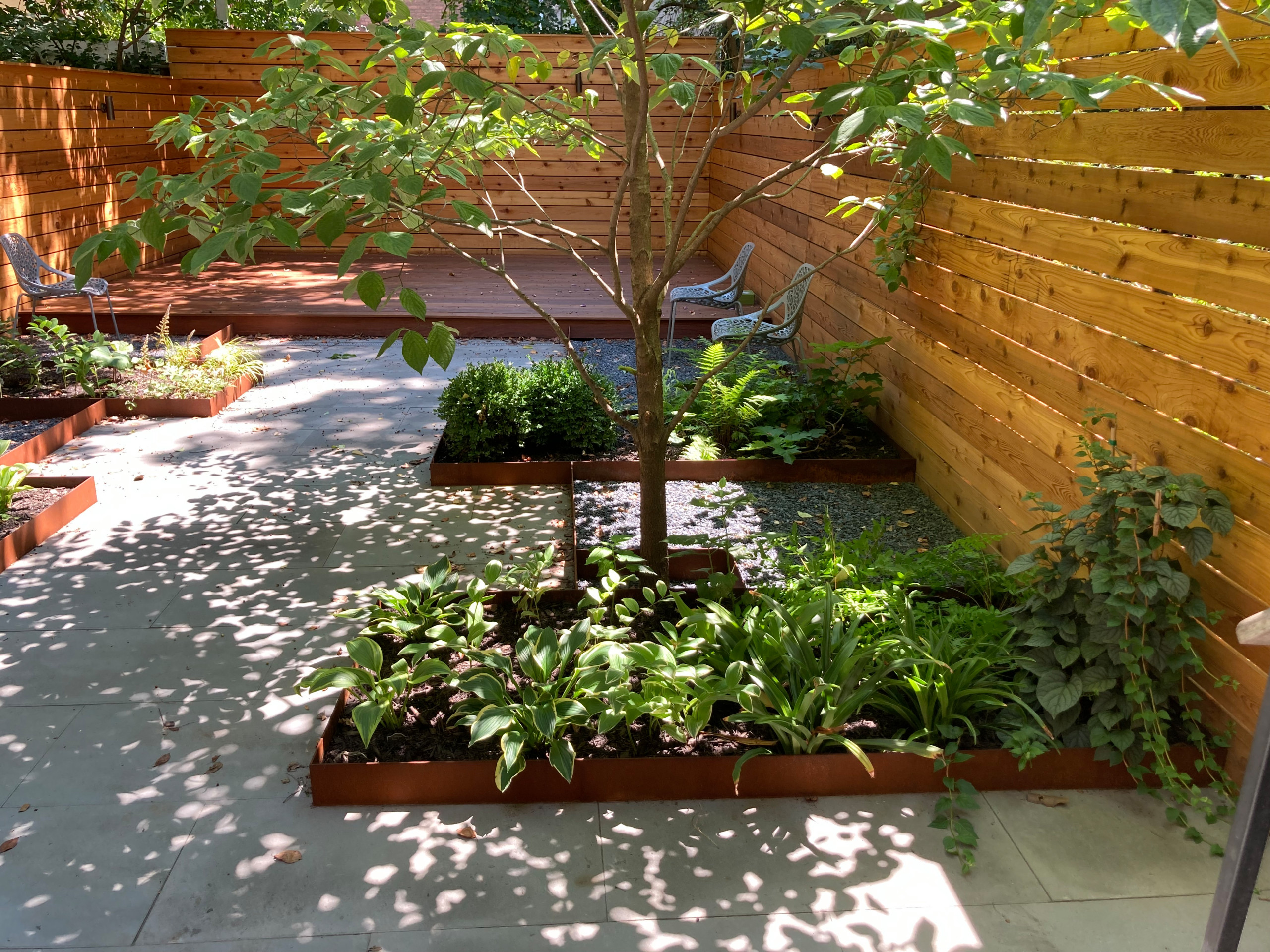 Angular Corten Steel Garden