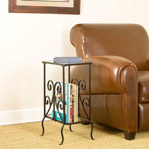 Decorative Metal Magazine Table - Traditional - Side Tables And End ...