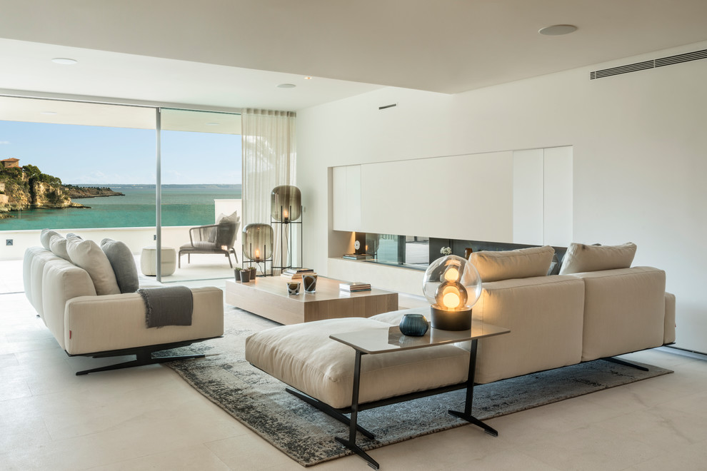 Photo of a beach style living room in Palma de Mallorca.