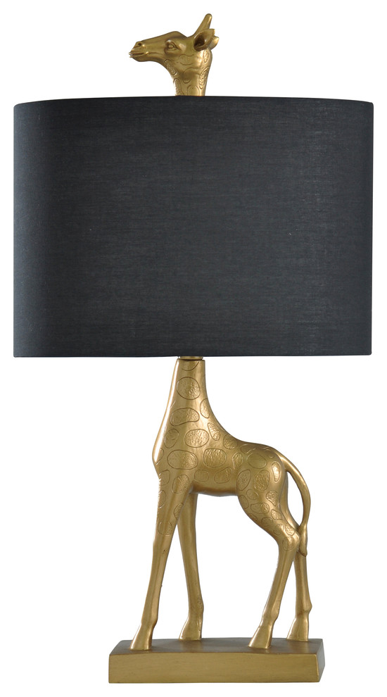 Golden Giraffe Table Lamp Solid Gold, Giraffe 5 Light Floor Lamp Shades