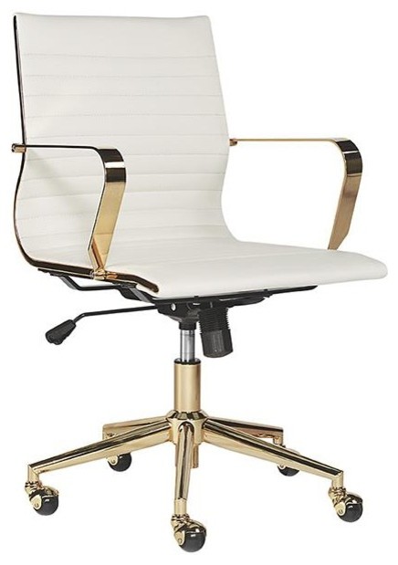 desk chairs white and gold