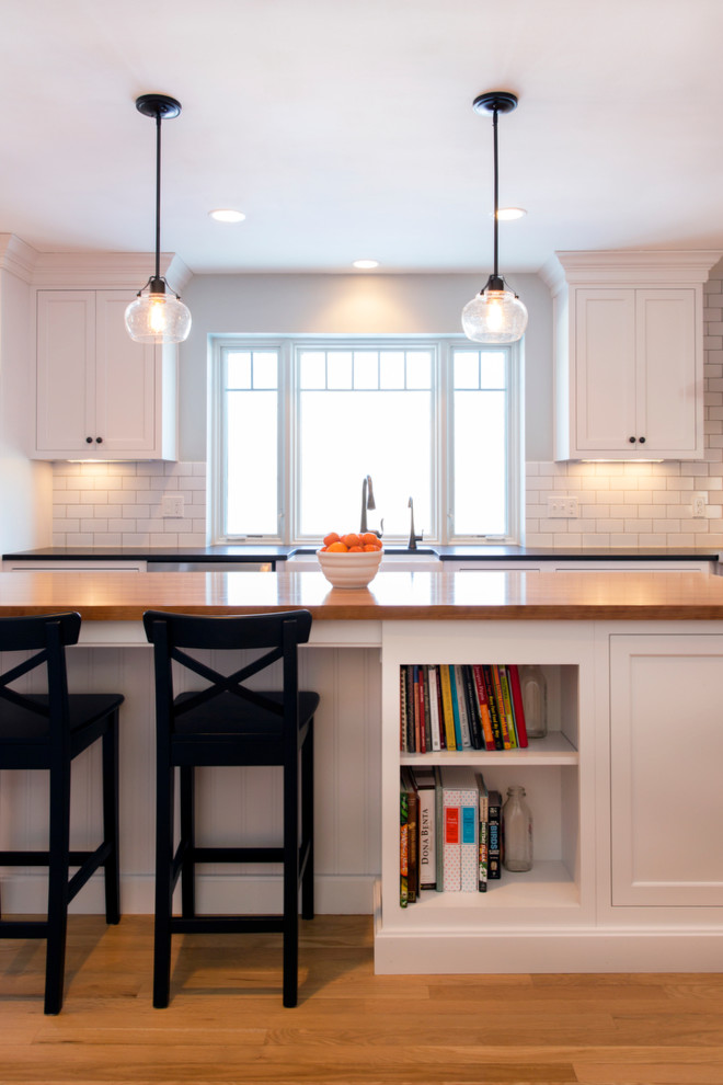 Transitional kitchen photo in Boston