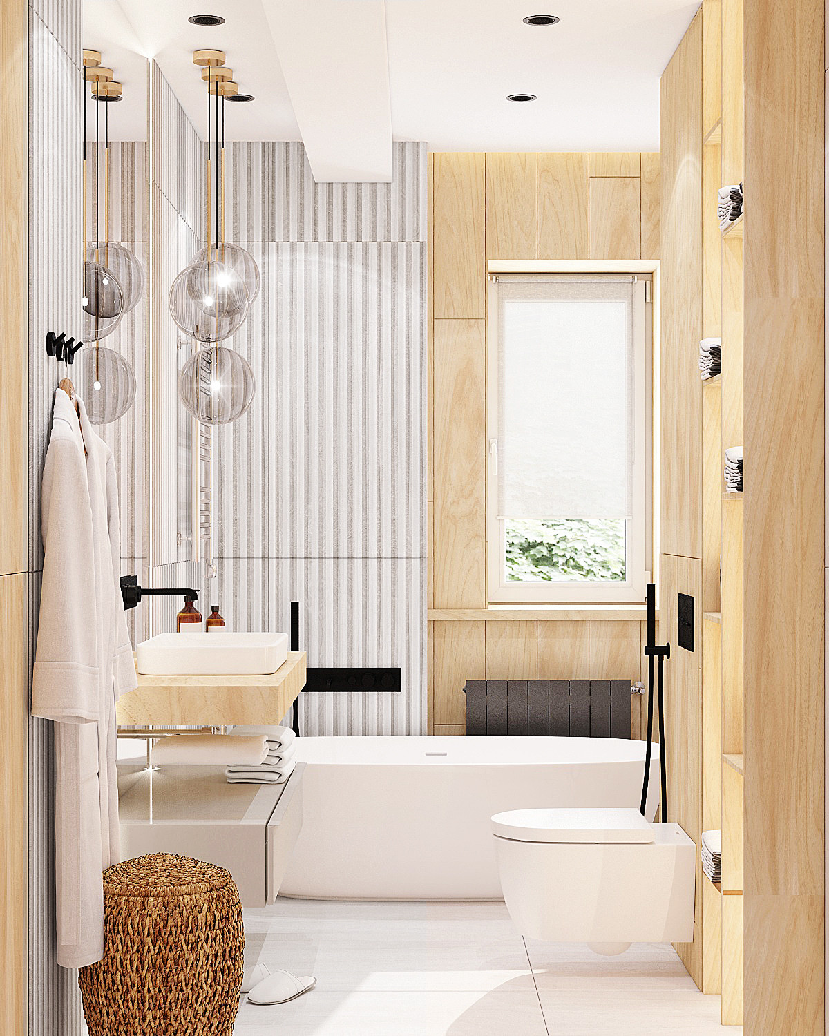 Ванная в апартаментах на Красных Воротах, Москва