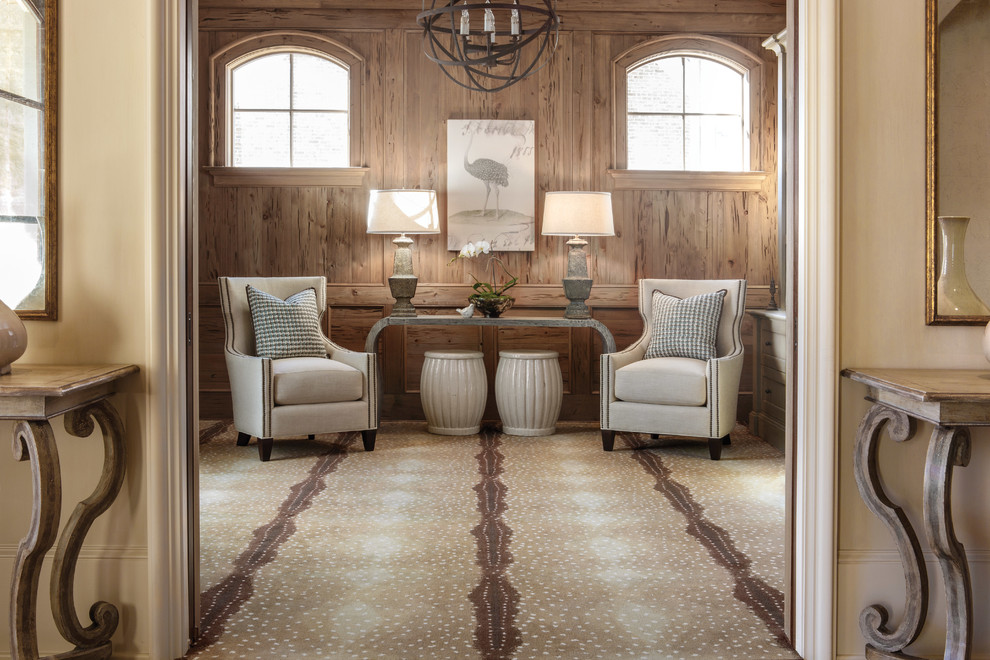 Inspiration for a rustic entryway remodel in Chicago