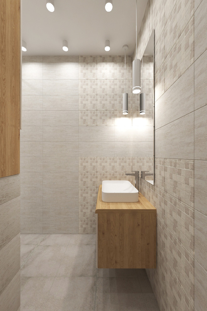 Дизайн интерьера трехкомнатной квартиры 115 м2 (Санкт-Петербург) гостевой туалет