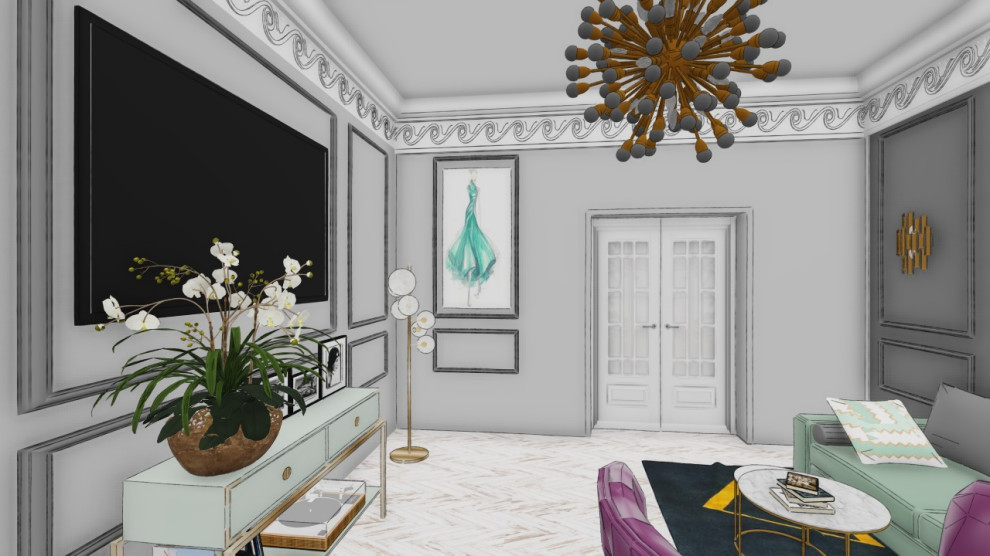 Гостиная скетчи