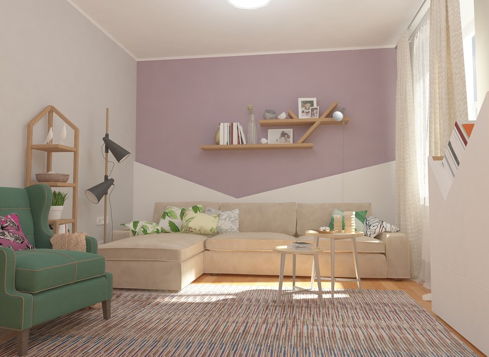 Гостиная в скандинавском стиле