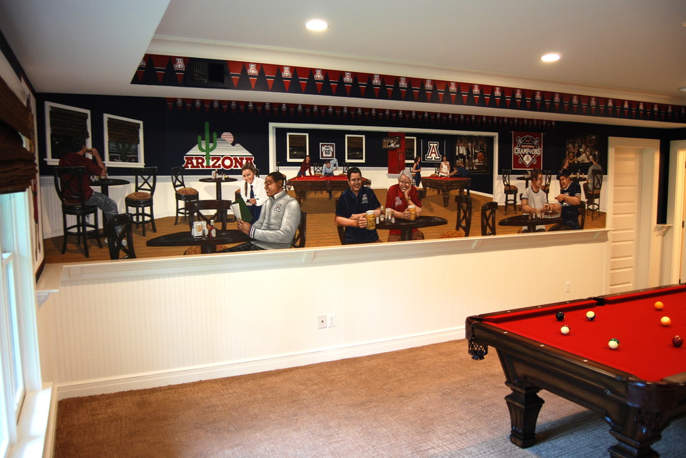 University of Arizona Sports Bar themed Mural by Tom Taylor of Wow