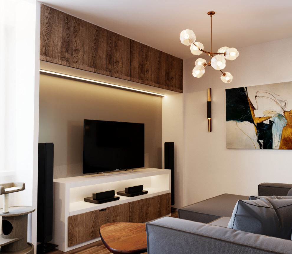 Квартира с деревянными элементами