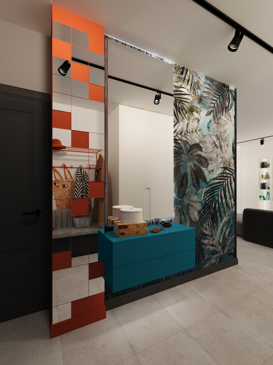 Двухкомнатная квартира с ярким интерьером