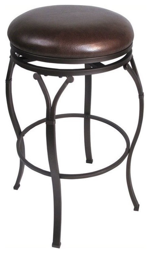 Hawthorne Collections 24.5" Backless Counter Stool in Coppery Brown
