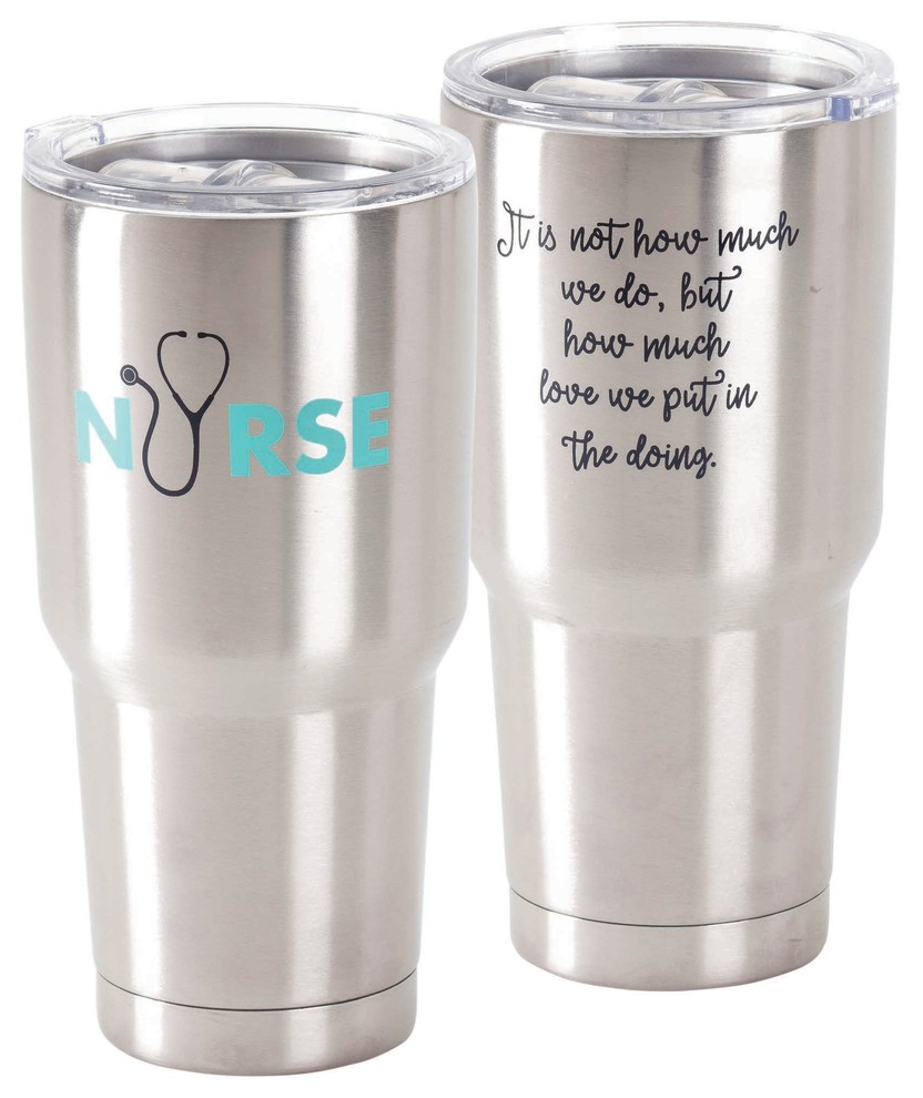 20 BE A NURSE THEY SAID Stainless Steel Insulated Wine Cup with Lid 30 Oz 