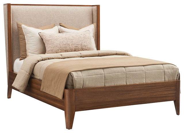 Lexington Kitano Mirah Upholstered Panel Bed Transitional Platform Beds By Lexington Home Brands