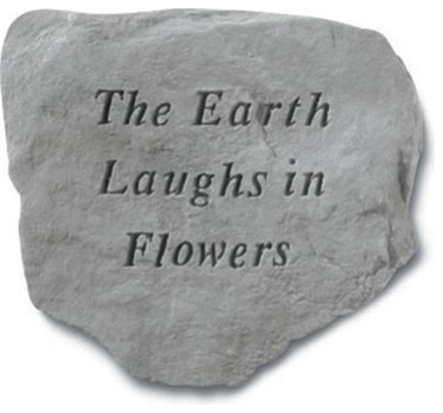 "The Earth Laughs in Flowers" Garden Stone