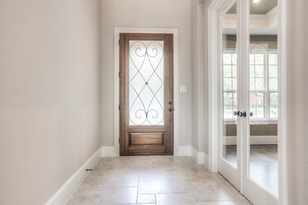 Inspiration for a transitional entryway remodel in Houston