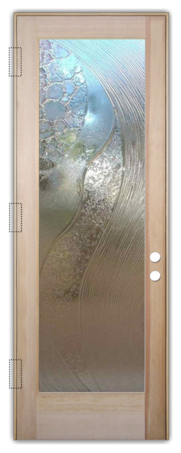 Front Door - High Tide - Cast Glass CGI 033 Exterior - Douglas Fir (stain...
