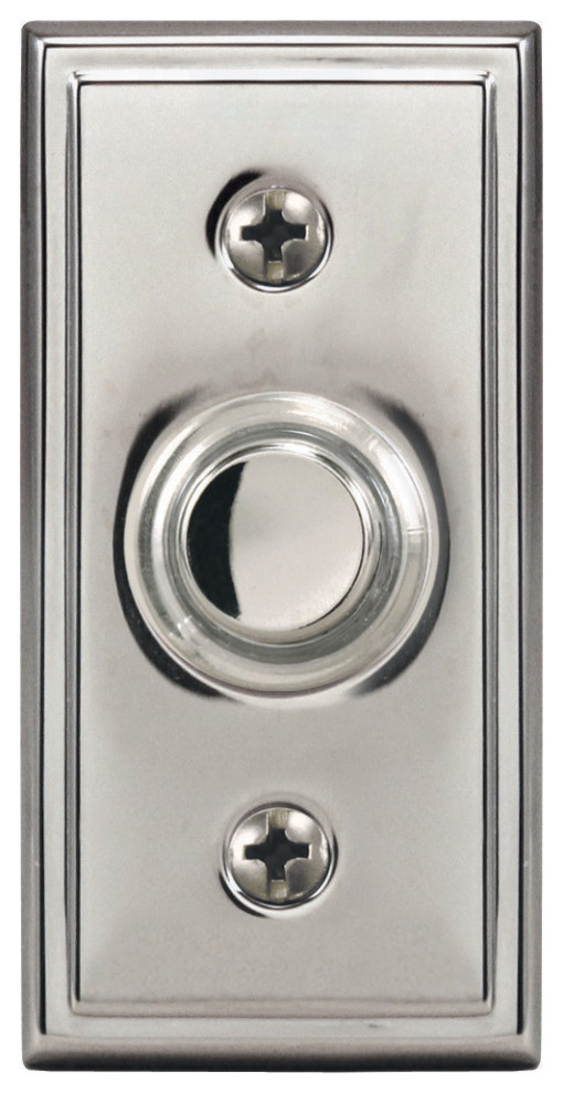 Heathco SL63102 3" Nickel Wired Lighted Doorbell Push Button