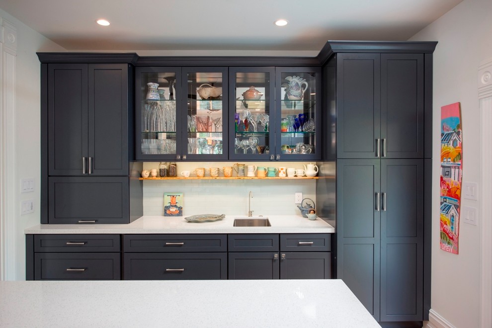 Inspiration for a transitional kitchen remodel in Miami