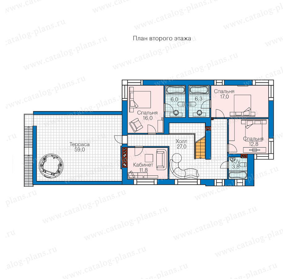 Проект с плоской эксплуатируемой кровлей 40-86L