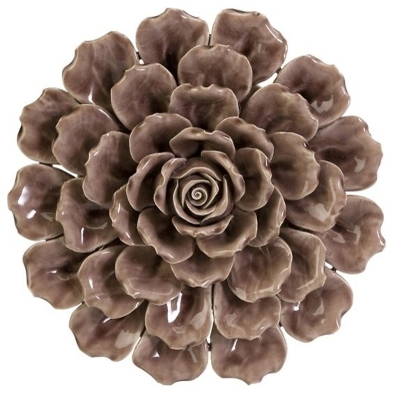 Magdalyn Mauve Ceramic Wall Flower