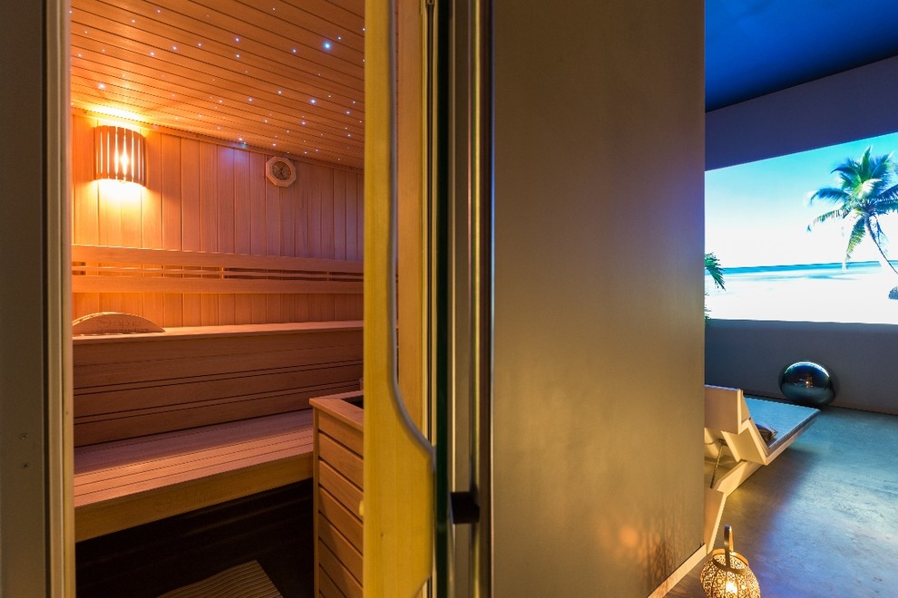 Project Sauna + Steam Room Contemporary Pool Boston by Alpha Wellness Sensations