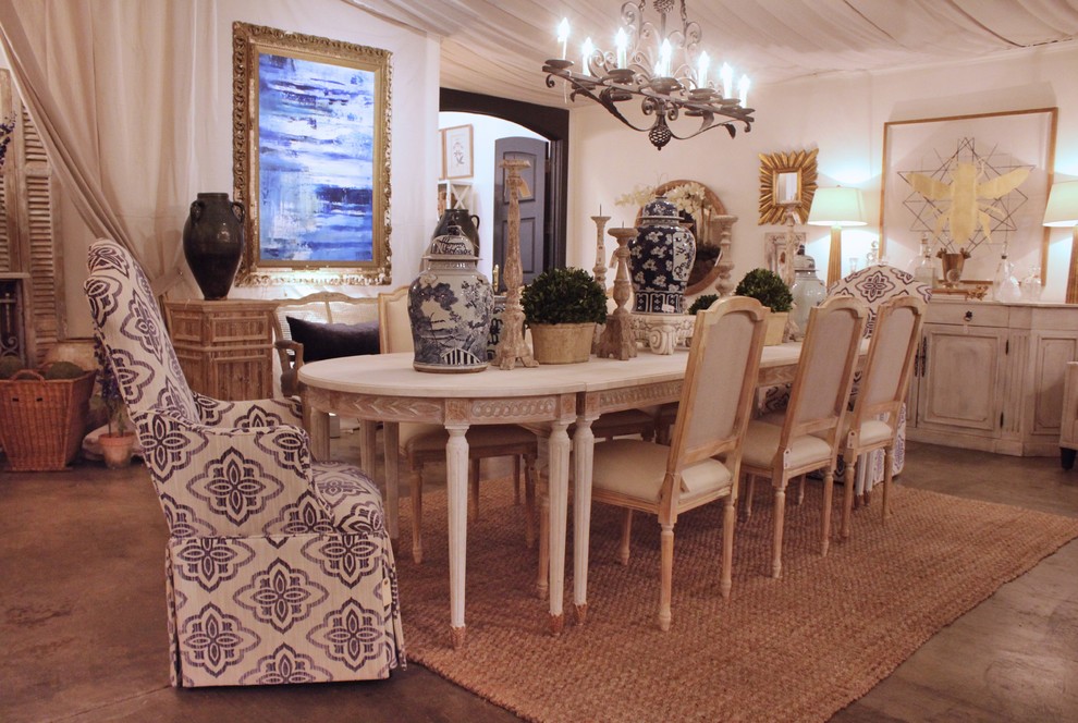 Inspiration for a mid-sized traditional separate dining room in Little Rock with white walls and no fireplace.