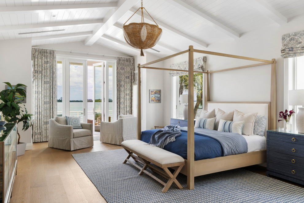 Inspiration for a coastal bedroom remodel in Tampa