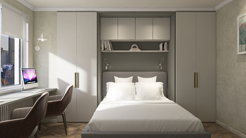 Перепланировка двухкомнатной квартиры в евротрешку. Дом Серии КМС101.  55 кв.м