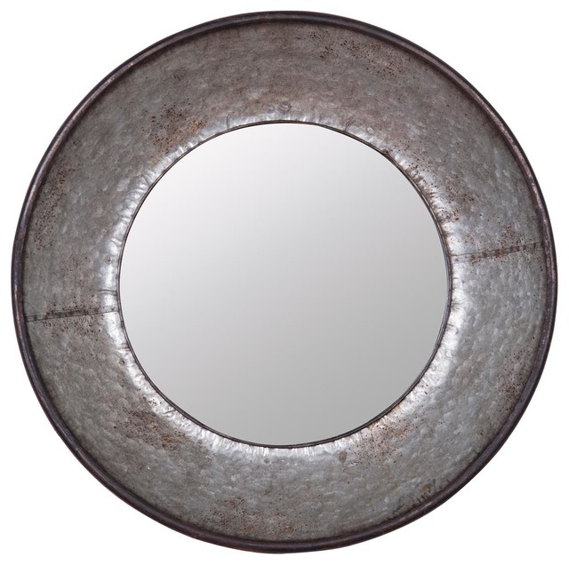 Industrial Wall Mirror foreside galvanized round mirror - industrial - wall mirrors - Industrial Wall Mirror foreside galvanized round mirror - industrial - wall mirrors -