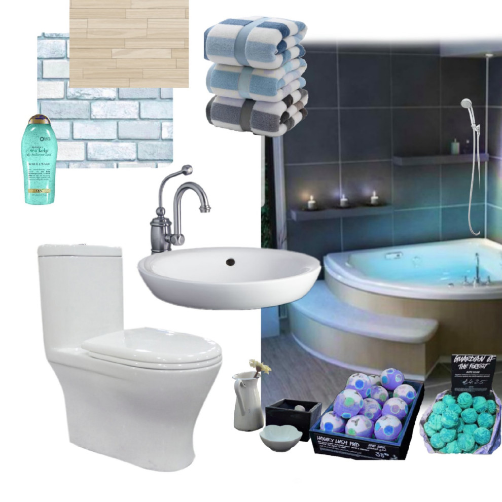 Практика в ZimArt studio (мудборд ванной комнаты)