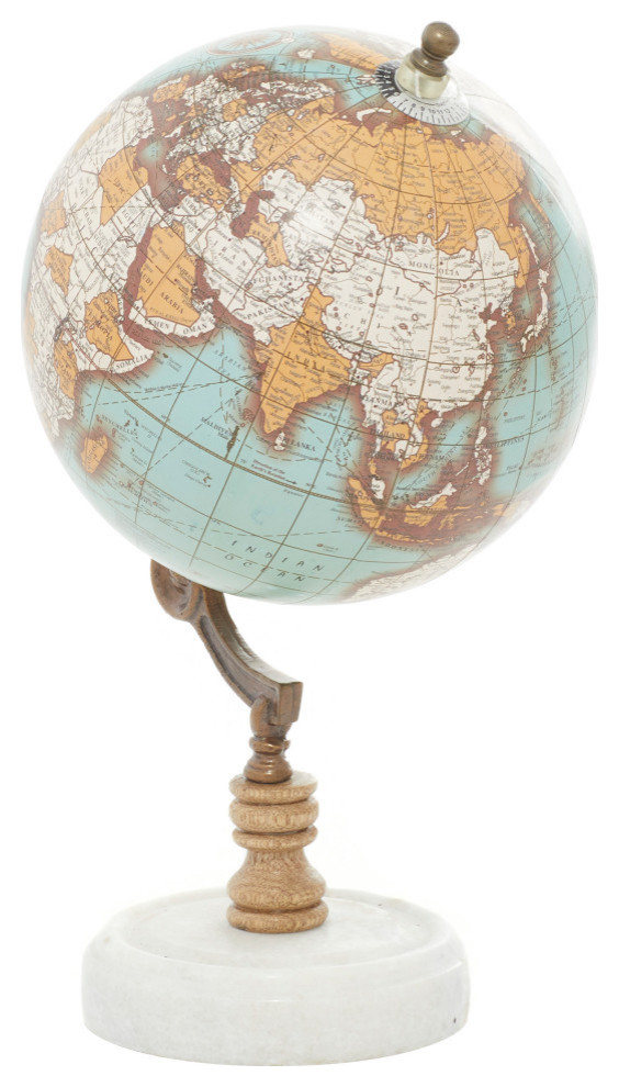 Contemporary Teal Marble Globe 94448
