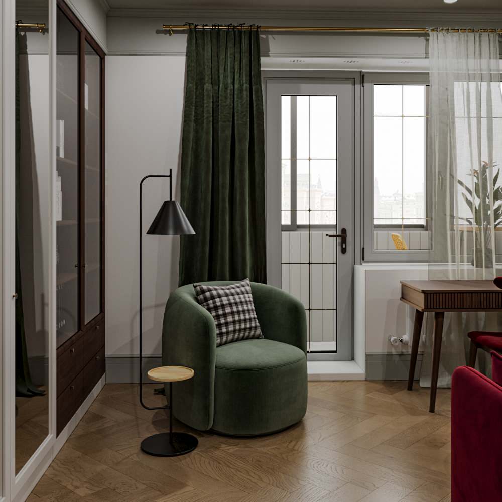 Квартира в Москве для молодой девушки  Площадь: 33,4 м2.