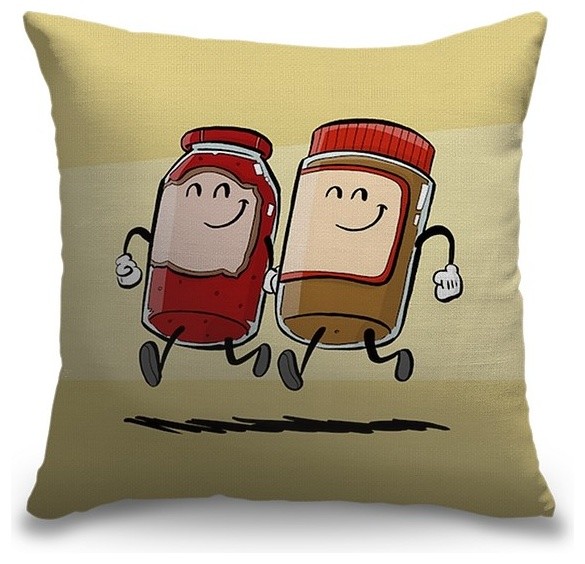 Jelly And Peanut Butter I Food Pairings Outdoor Pillow