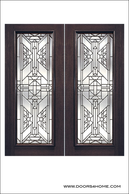 Exterior and Interior Beveled Glass Doors Model # 820