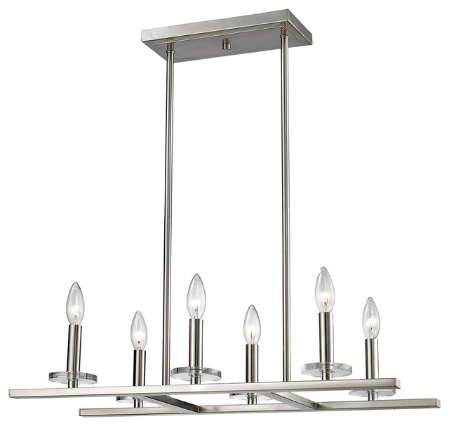 Verona 6-Light Pendant, Brushed Nickel