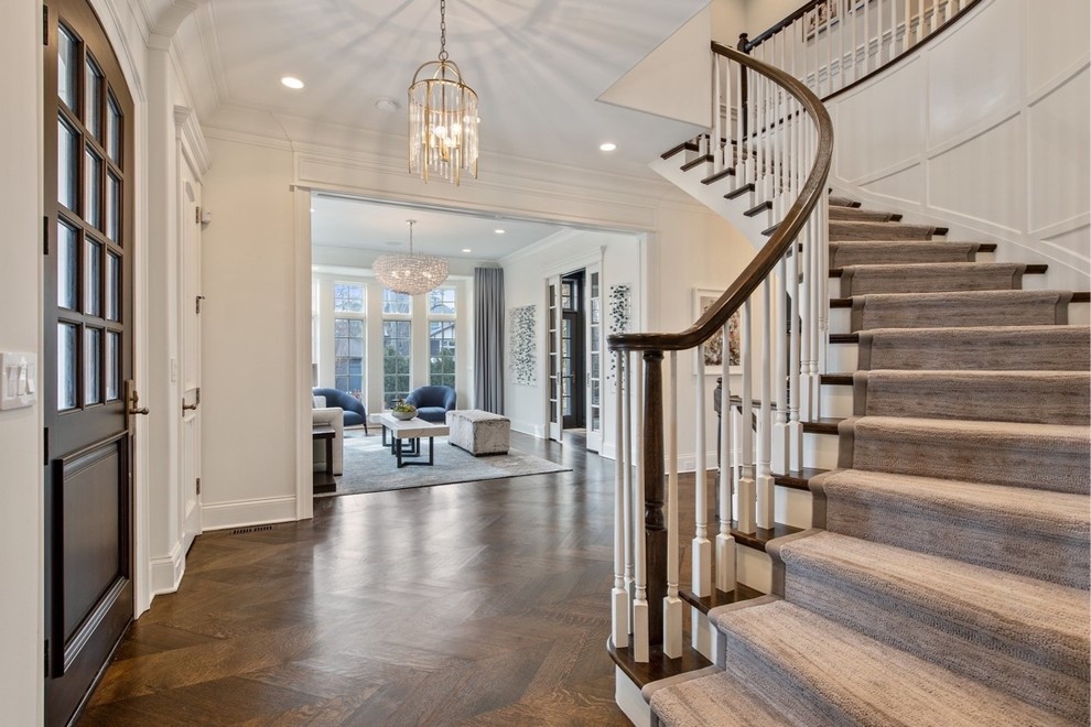 Inspiration for a transitional home design remodel in Chicago