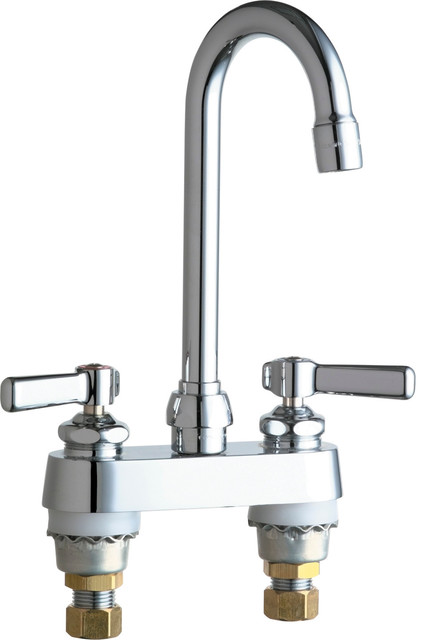 Chicago Faucets 895-AB Commercial Grade Centerset Bathroom Faucet - Chrome